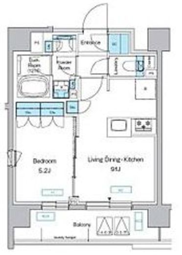 プレディアコート三軒茶屋　804号室　間取り