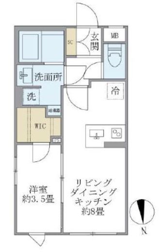 COMPOSITE目黒鷹番　206号室　間取り