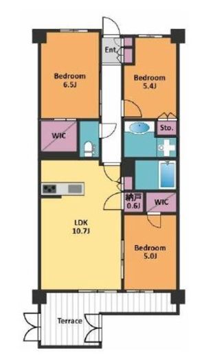 アトラスシティ千歳烏山グランスイート風ノ棟　111号室　間取り