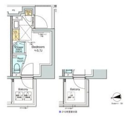 TOMORE品川中延　215号室　間取り