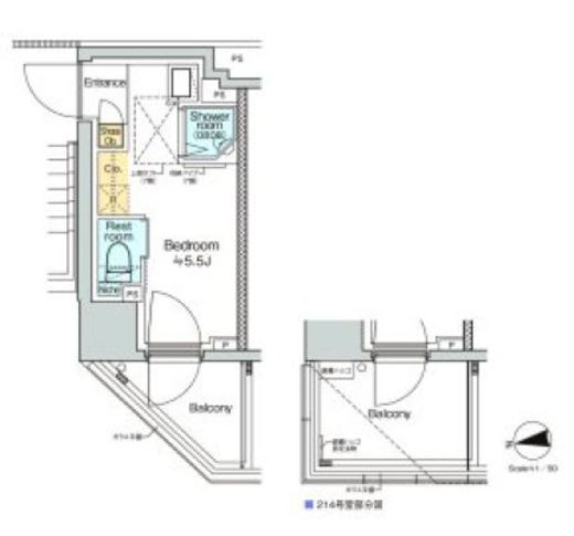 TOMORE品川中延　613号室　間取り