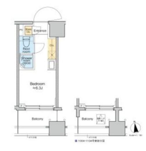 TOMORE品川中延　1104号室　間取り