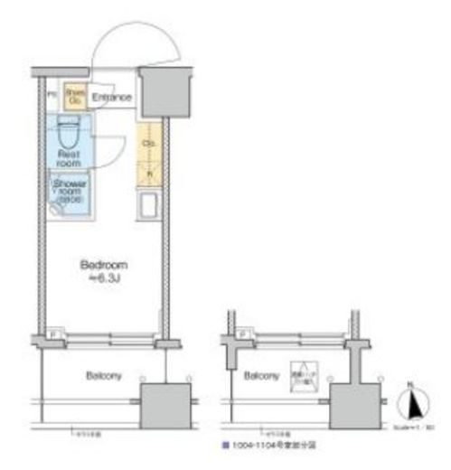 TOMORE品川中延　804号室　間取り