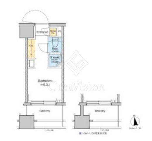 TOMORE品川中延　605号室　間取り