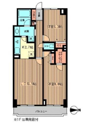 ファーストビレッジ白金台　302号室　間取り
