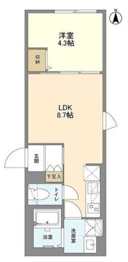ウェルスクエア笹塚Ⅱ　101号室　間取り