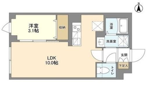 ウェルスクエア笹塚Ⅱ　403号室　間取り