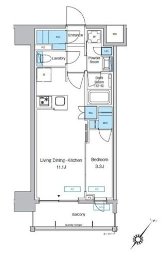 プレディアコート大森山王　1002号室　間取り