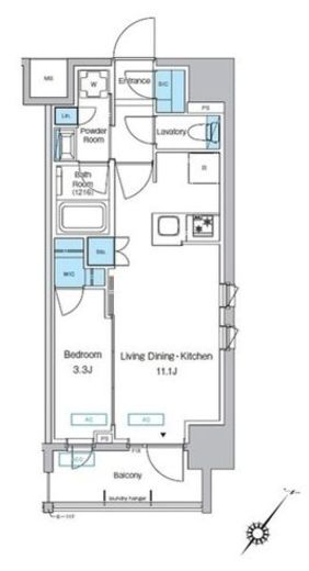 プレディアコート大森山王　702号室　間取り