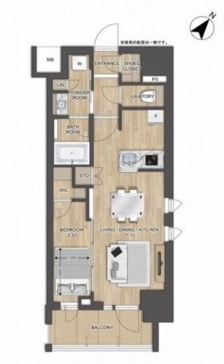 プレディアコート大森山王　601号室　間取り