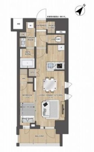 プレディアコート大森山王　1101号室　間取り