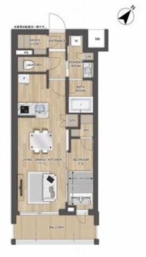 プレディアコート大森山王　1102号室　間取り