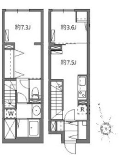 ソラシアレジデンス学芸大学Ⅱ　102号室　間取り