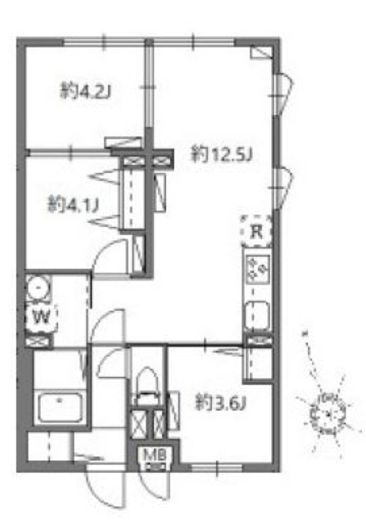 ソラシアレジデンス学芸大学Ⅱ　205号室　間取り