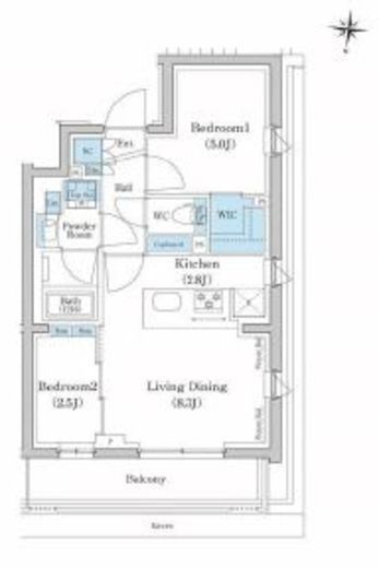 スタイリオ池上SOUTH　213号室　間取り