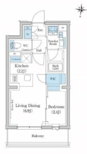 スタイリオ池上SOUTH　308号室　間取り