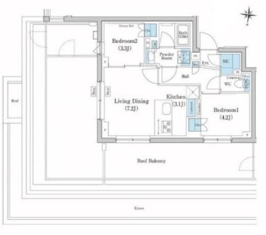 スタイリオ池上SOUTH　407号室　間取り