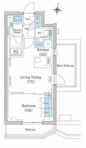 スタイリオ池上SOUTH　503号室　間取り