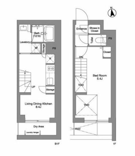 コンフォリア戸越公園　108号室　間取り