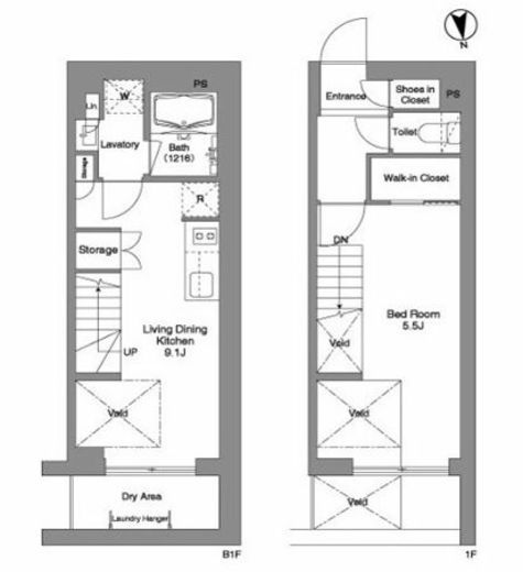 コンフォリア戸越公園　111号室　間取り