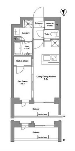 コンフォリア戸越公園　309号室　間取り