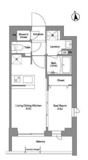 コンフォリア戸越公園　406号室　間取り
