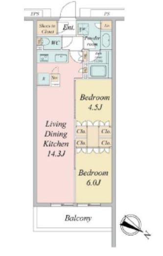 ブランシエスタ目黒中央町　514号室　間取り
