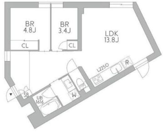 GranDuo梅ヶ丘　101号室　間取り