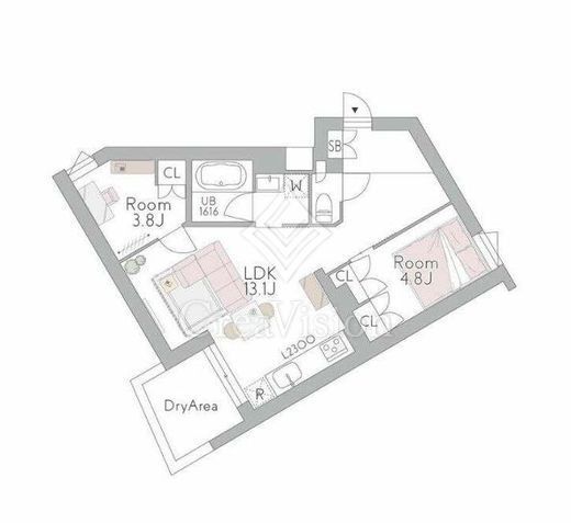 GranDuo梅ヶ丘　102号室　間取り