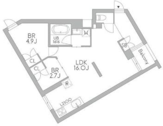 GranDuo梅ヶ丘　202号室　間取り