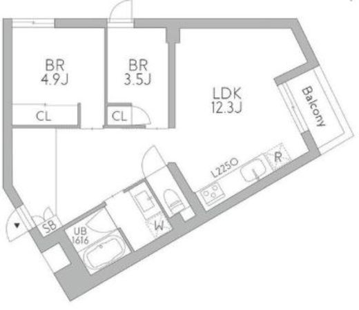 GranDuo梅ヶ丘　301号室　間取り