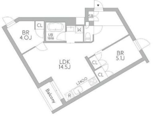 GranDuo梅ヶ丘　302号室　間取り