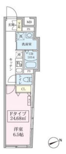 スカイコートリュクス品川大崎　301号室　間取り