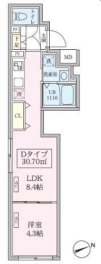 スカイコートリュクス品川大崎　303号室　間取り