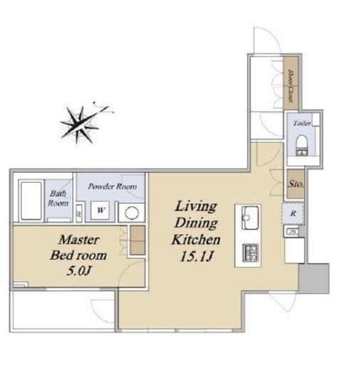 クレストコート旗の台　210号室　間取り