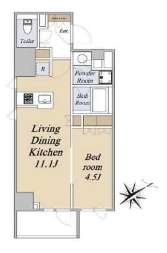 クレストコート旗の台　212号室　間取り