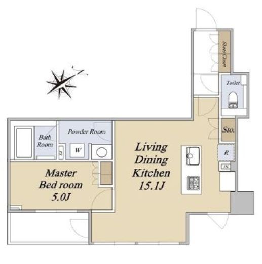 クレストコート旗の台　407号室　間取り