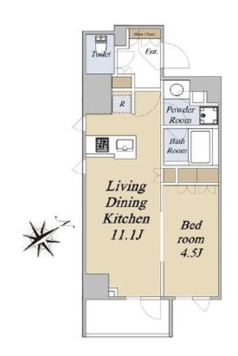 クレストコート旗の台　409号室　間取り