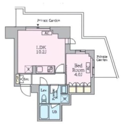 クレストコート旗の台　103号室　間取り