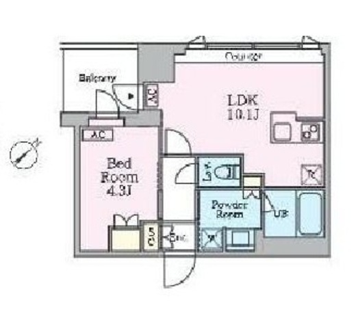 クレストコート旗の台　204号室　間取り