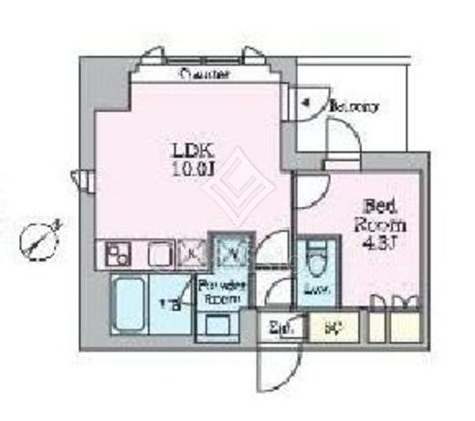 クレストコート旗の台　303号室　間取り