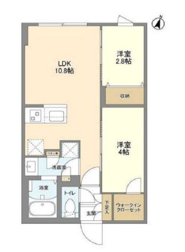 ウェルスクエア駒場東大前　104号室　間取り