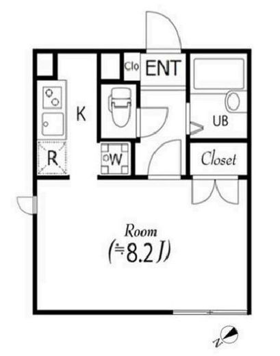 アーデン代々木上原　201号室　間取り