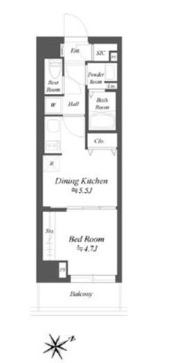 ブランシエスタ品川大井町パークエッジ　104号室　間取り