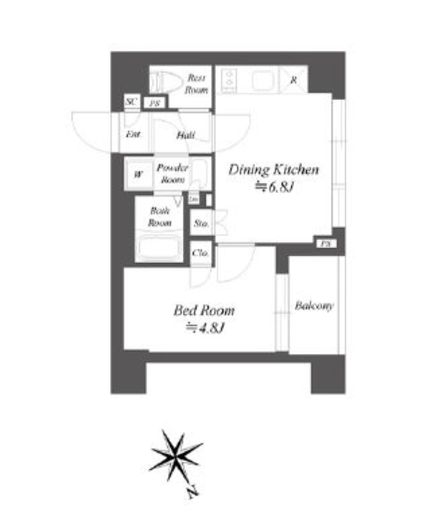 ブランシエスタ品川大井町パークエッジ　203号室　間取り
