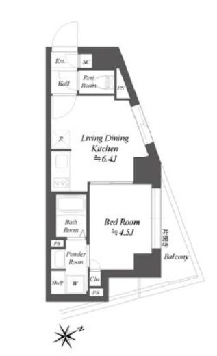 ブランシエスタ品川大井町パークエッジ　210号室　間取り