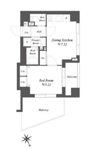 ブランシエスタ品川大井町パークエッジ　501号室　間取り