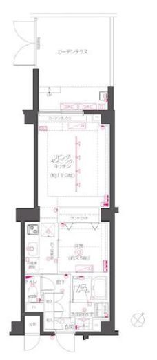ZOOM下丸子　102号室　間取り