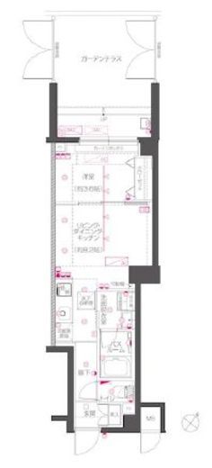 ZOOM下丸子　103号室　間取り