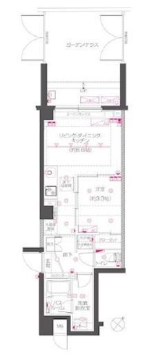 ZOOM下丸子　104号室　間取り